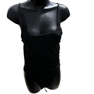 BERLOOK Backless Tie One-Piece Swimsuit Black Sz M